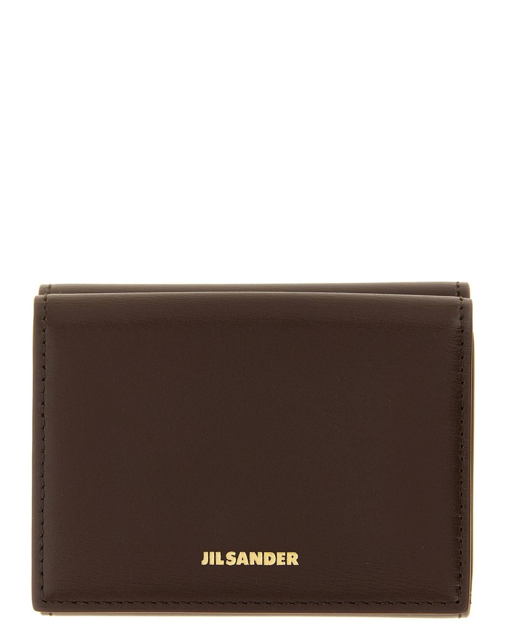 Jil Sander Brown Mini Leather Wallet