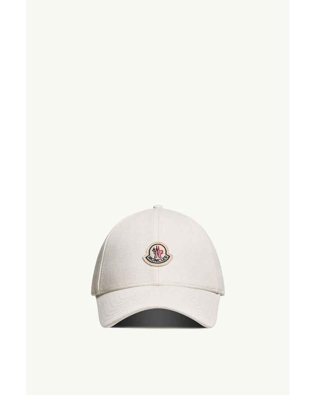 Moncler White Baseball Cap for men