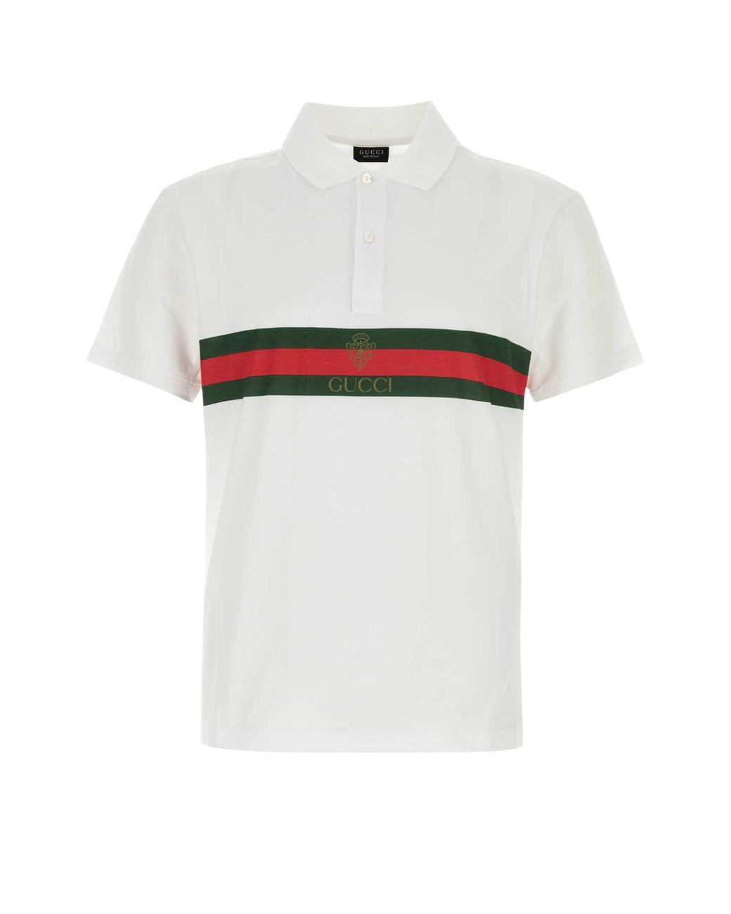 Gucci White Printed Cotton T-Shirt for men