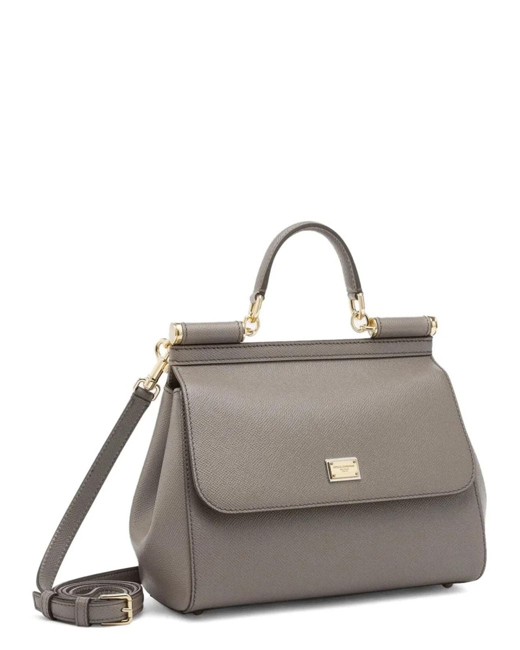 Dolce & Gabbana Gray Handbag Sicily Large Shoulder Bags