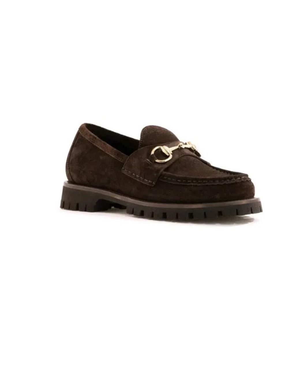 Gucci Black Suede Buckle Loafer Shoes