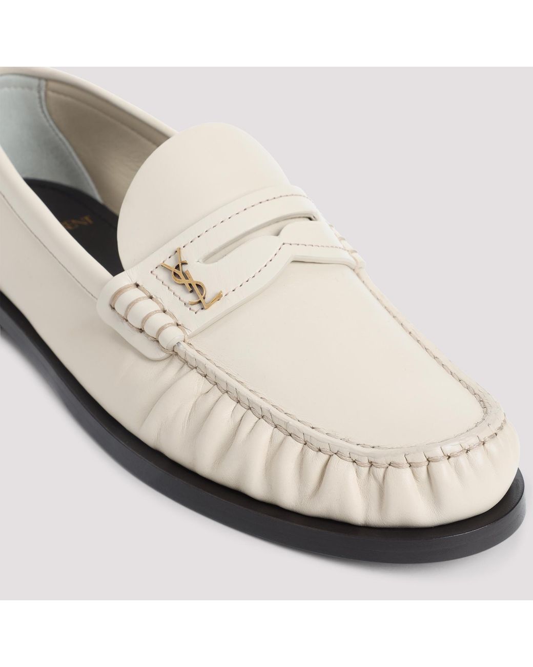 Saint Laurent White Loafers