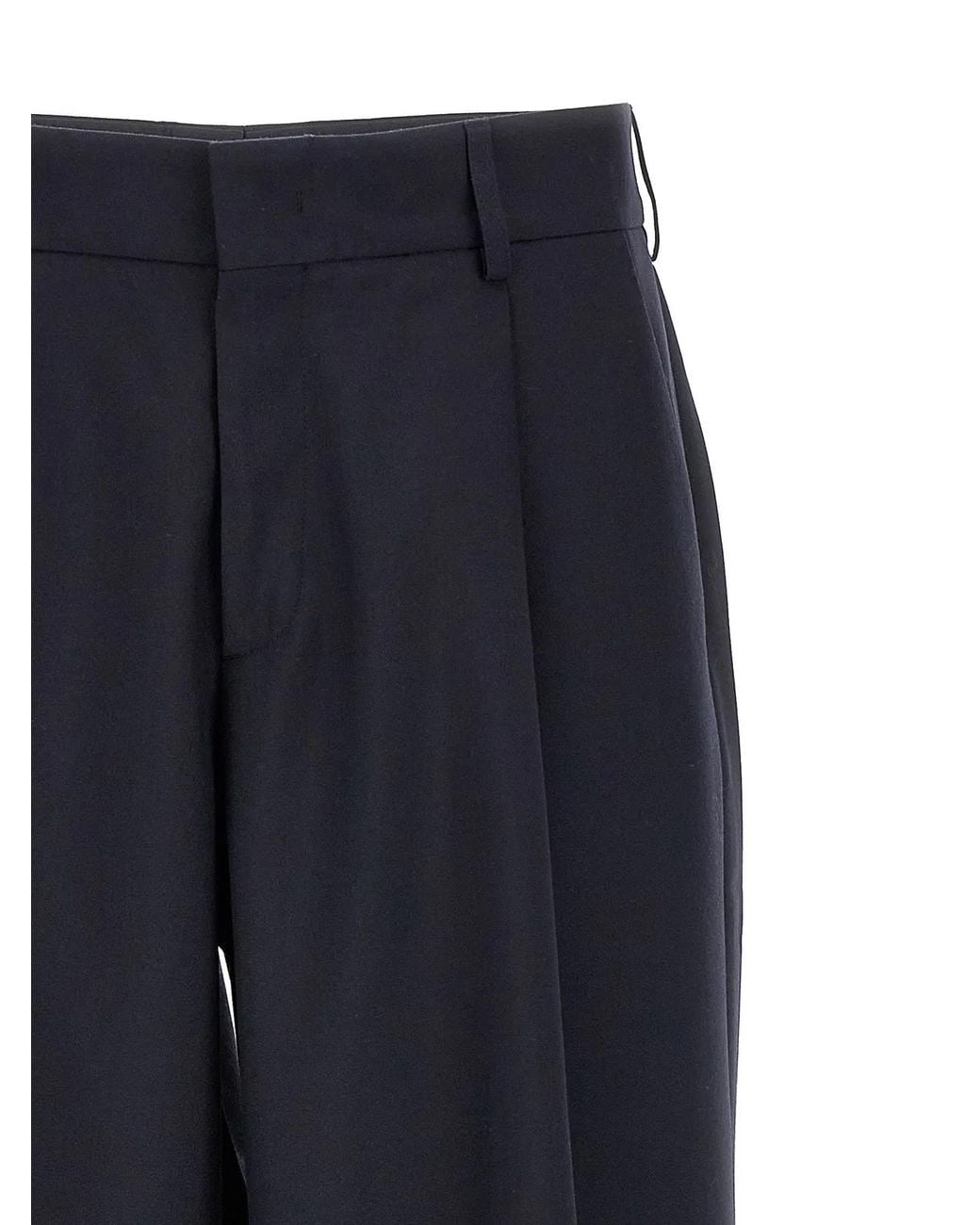 Cellar Door Blue Front Pleat Pants for men