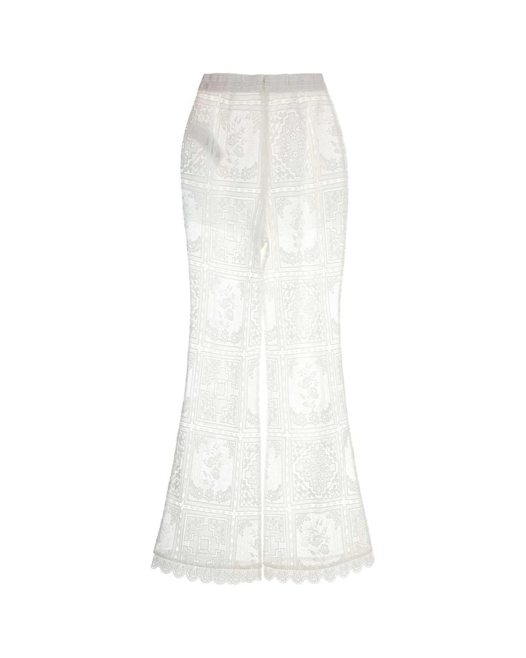 Zimmermann White Aster Embroidered Pant