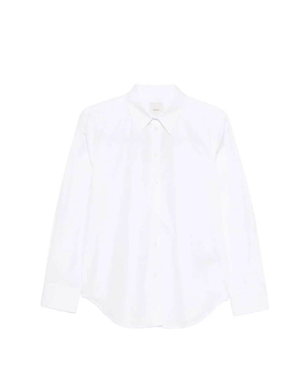 Calvin Klein White Cotton Poplin Regular Shirt