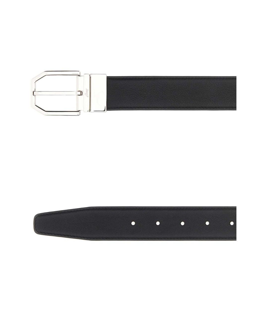 Brioni White Leather Reversible Belt for men
