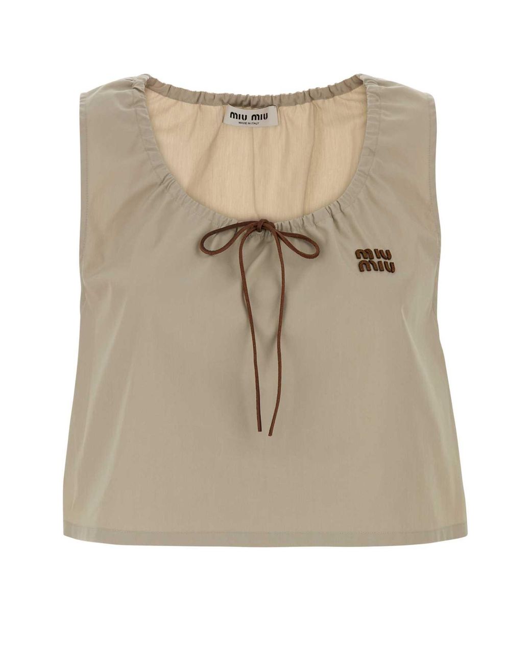 Miu Miu Natural Panama Top