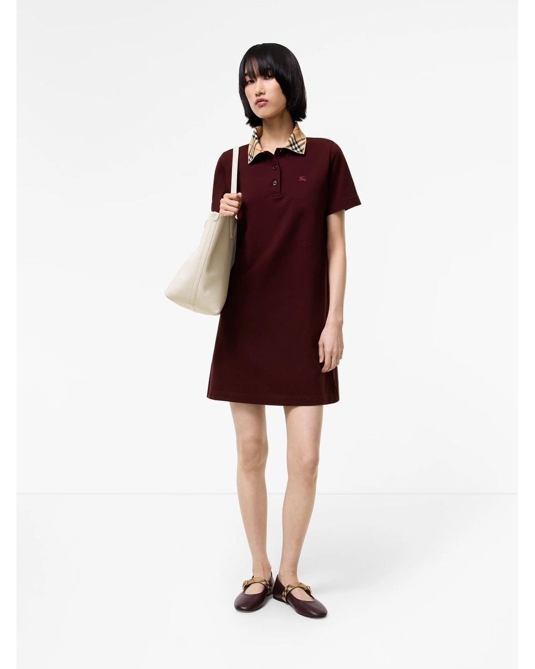 Burberry Red Polo-Style Cotton Dress