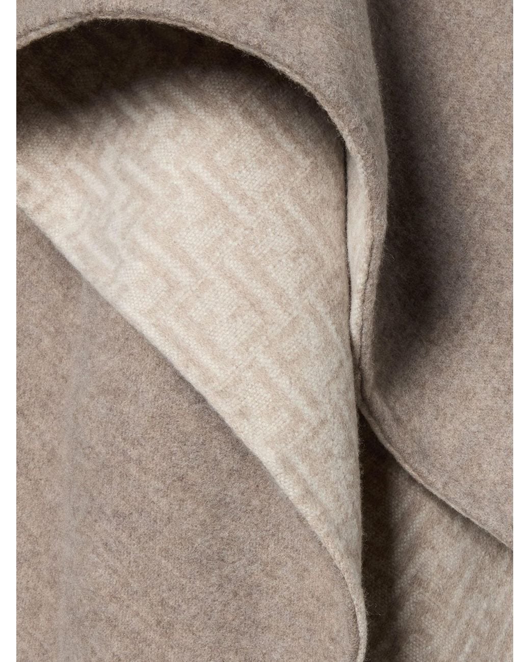 Fendi Gray Ff Zucca Wool And Cashmere Poncho