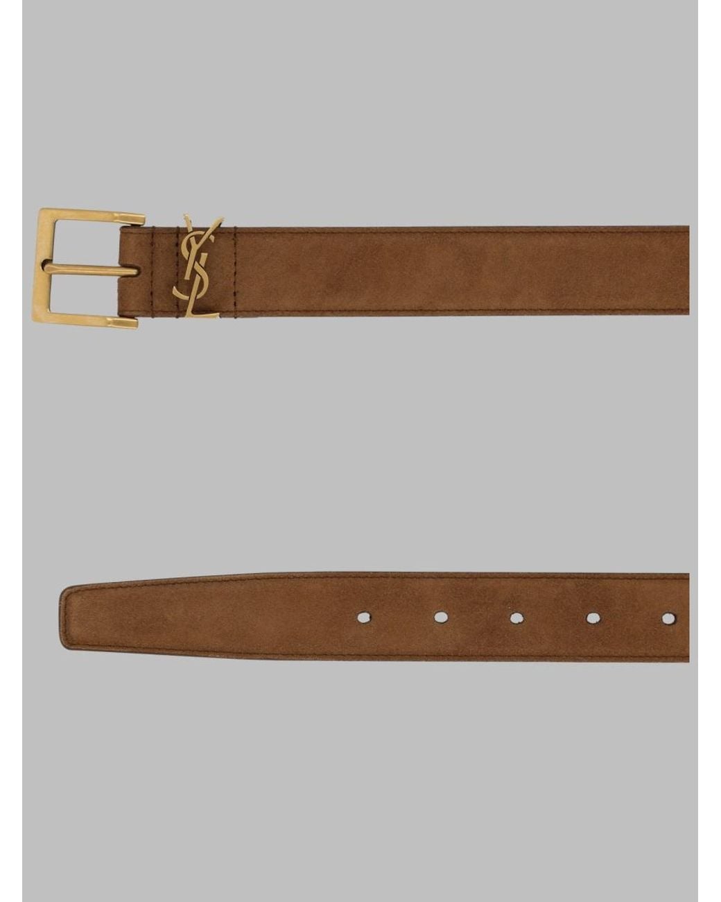 Saint Laurent Gray Cintura Cassandre for men