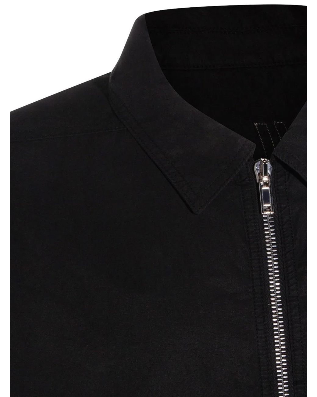 Rick Owens Black Zipfront Jkt for men