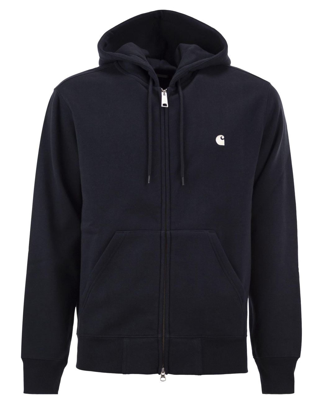 Carhartt Blue Zip-Up Hooded Sweatshirt