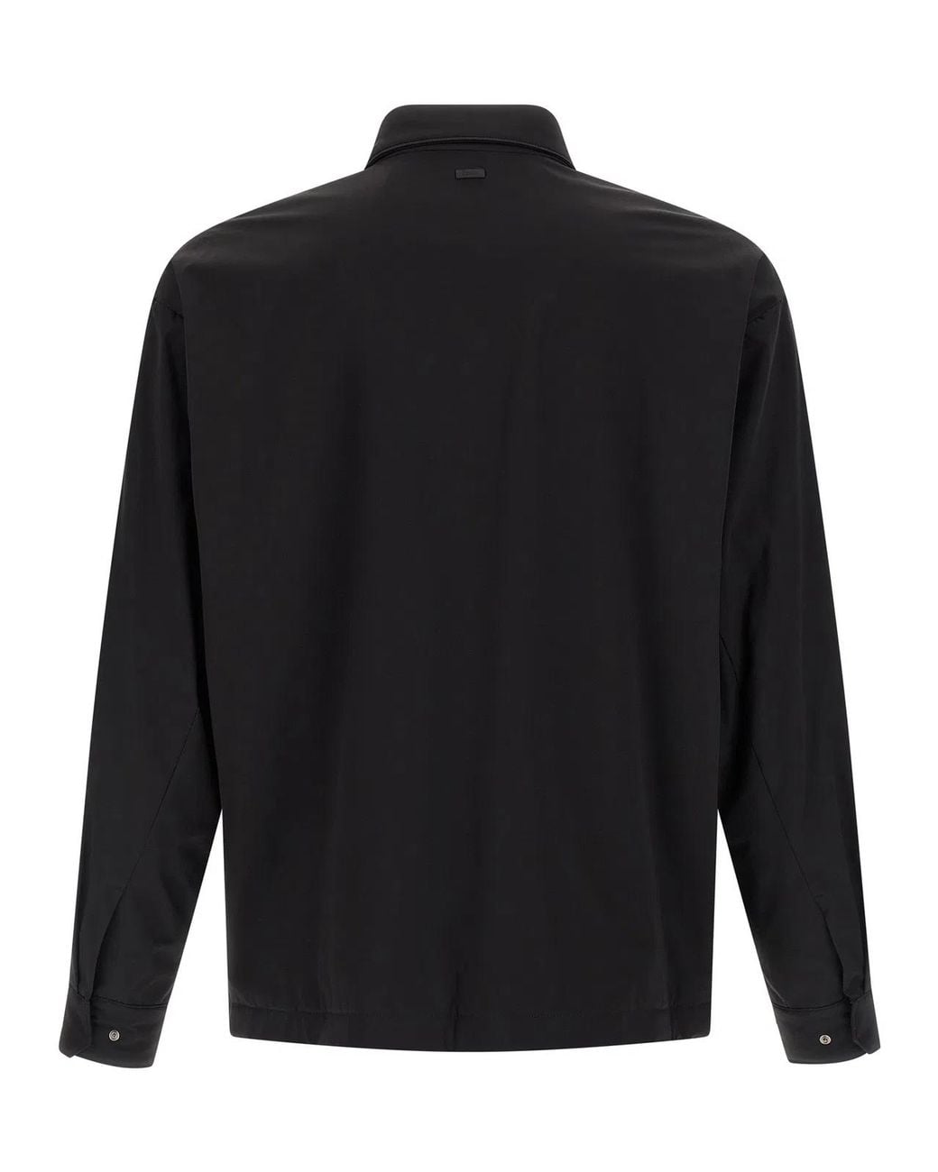 Herno Black Technical Windproof Overshirt for men