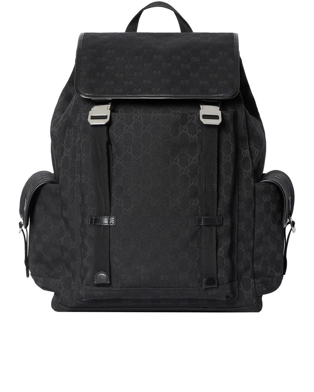 Gucci Black Gg Supreme Fabric Backpack for men