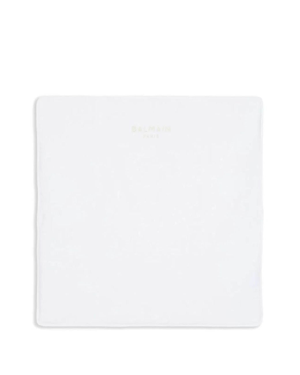 Balmain White Monogrammed Baby Blanket