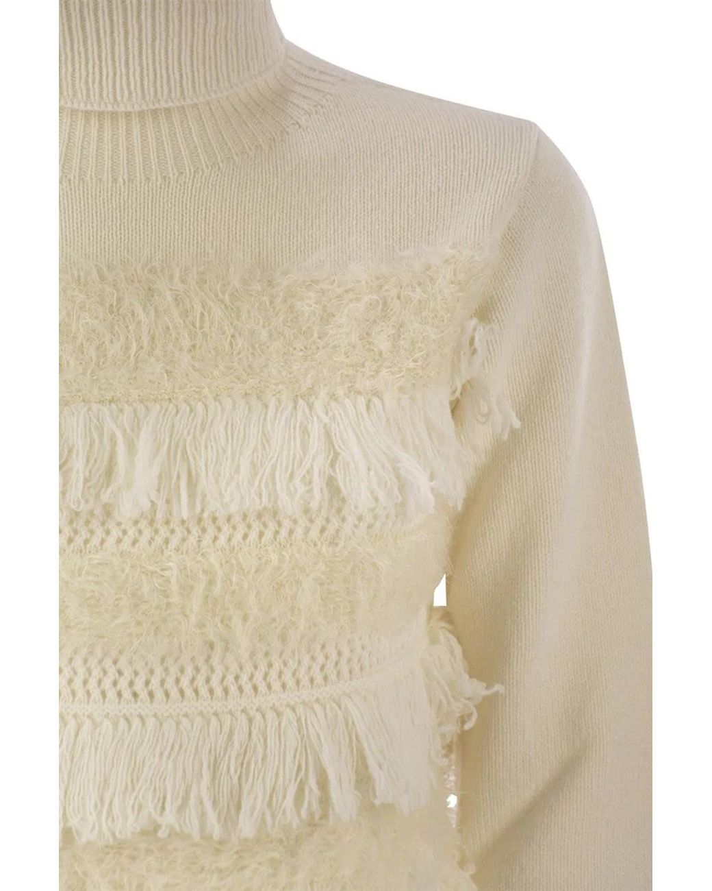 Vanisé Natural Wool And Cashmere Blend Turtleneck Sweater