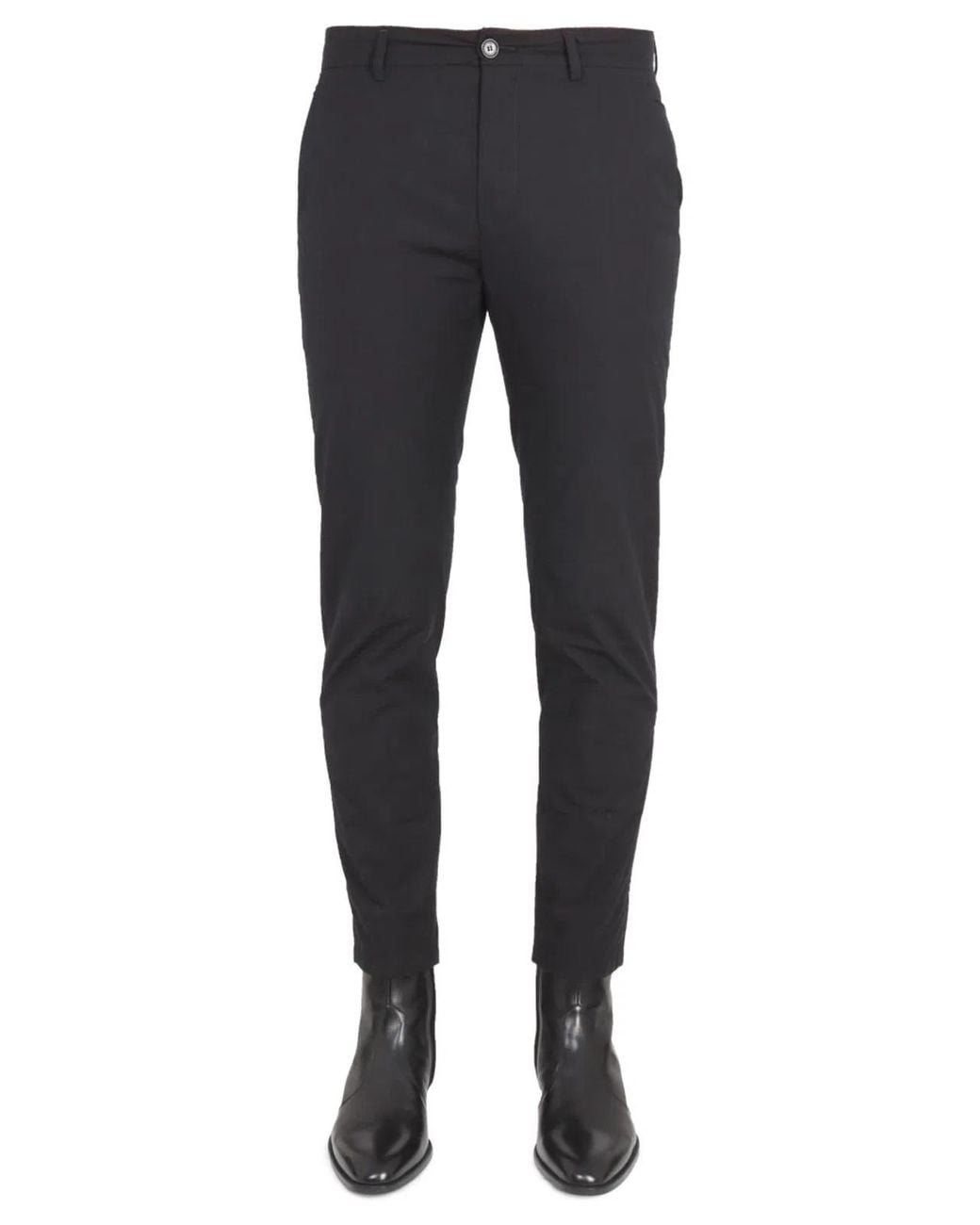 Department 5 Blue Pants With Logo Patch for men