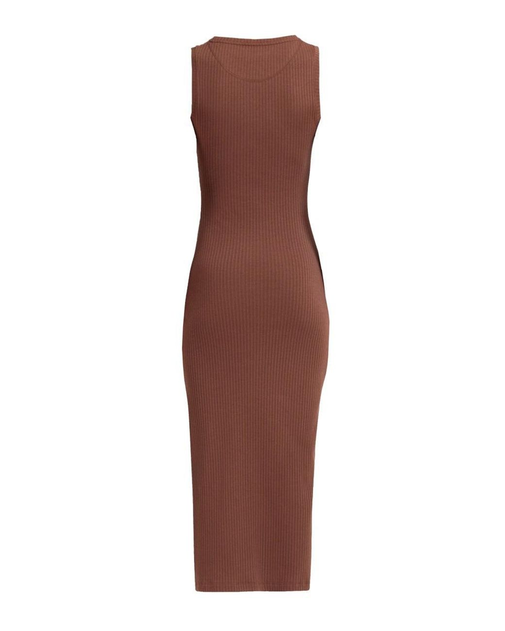Marni Brown Frame" Logo Midi Dress