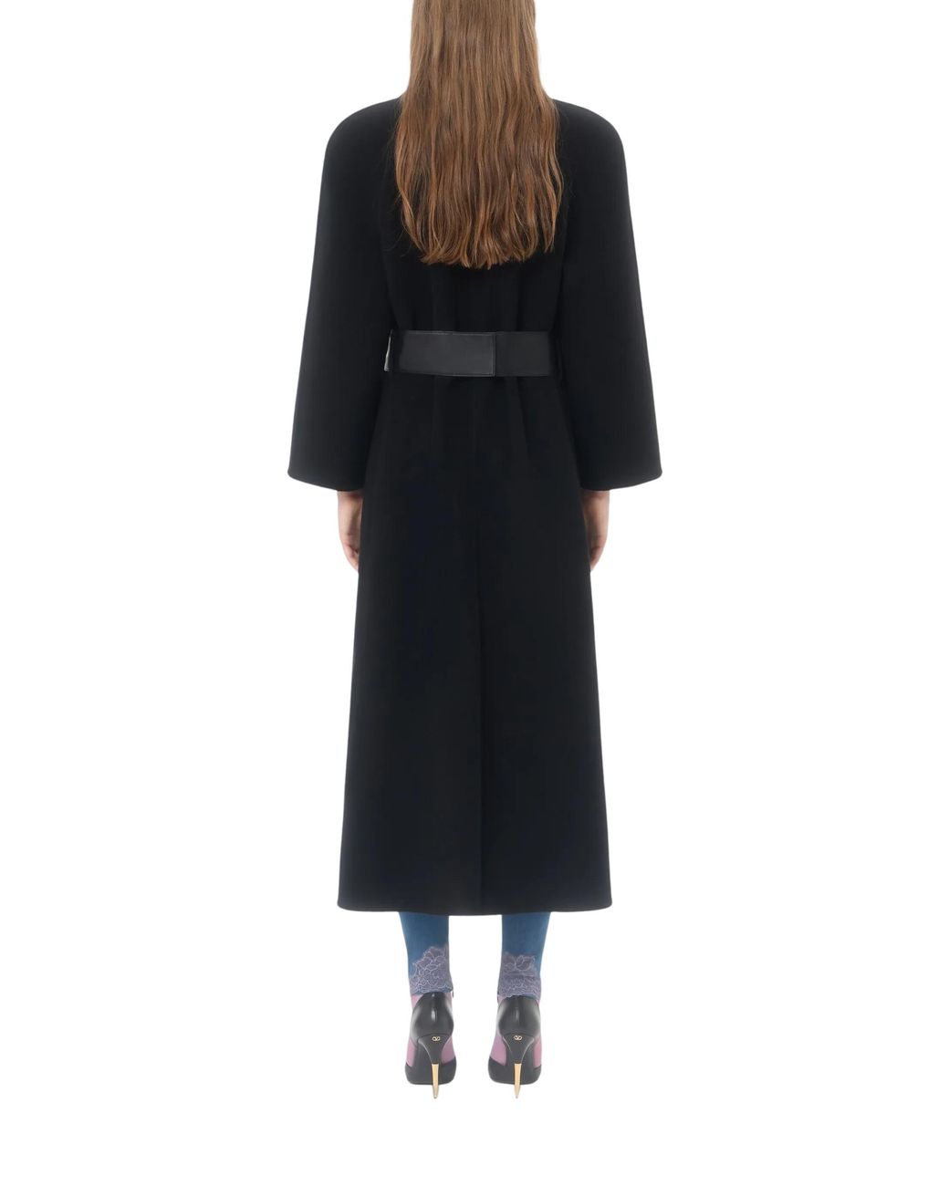 Valentino Black Bow-Belted Coat