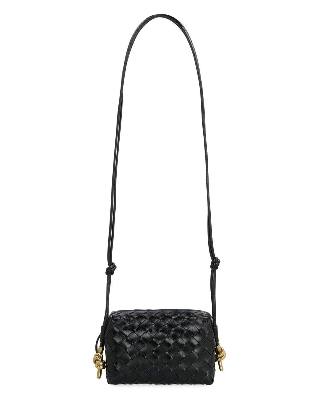Bottega Veneta Black Loop Leather Shoulder Bag