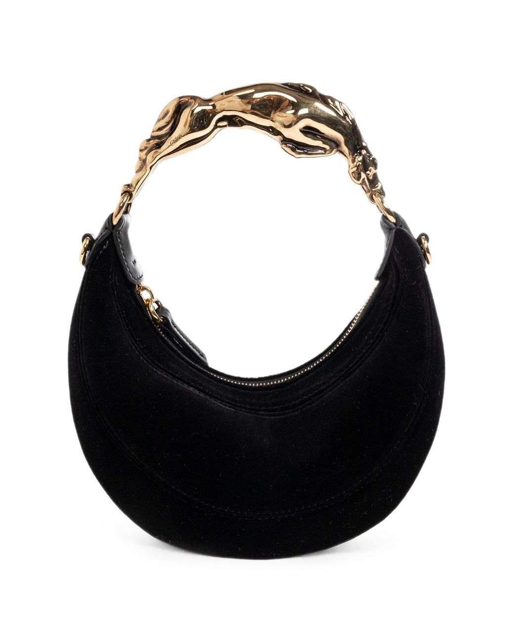 Chloé Black Small Horse Velvet Tote Bag