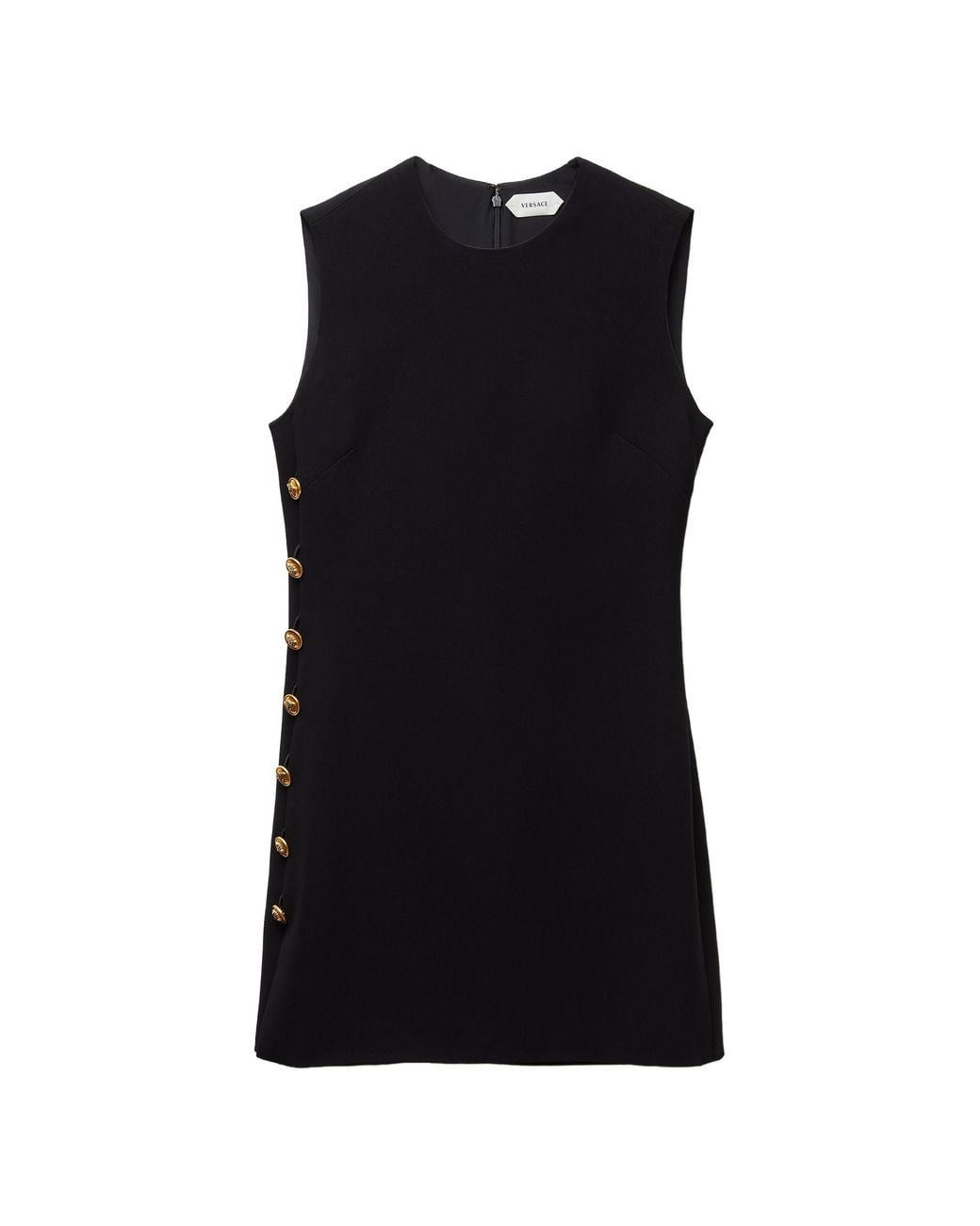 Versace Black Stretch Viscose Cady Mini Dress