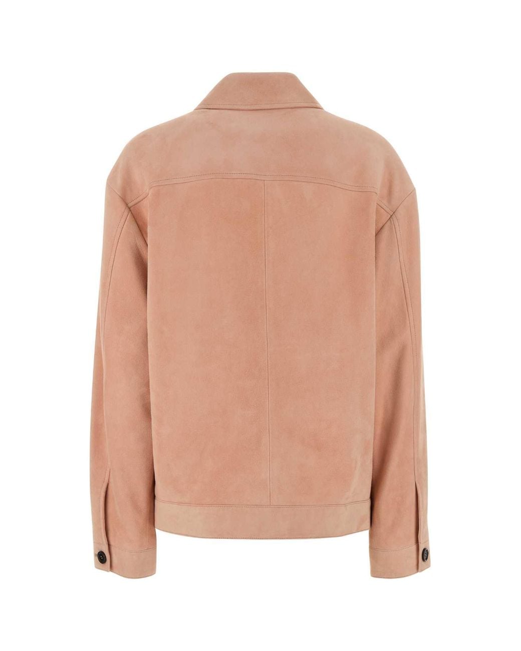 Miu Miu Pink Waxed Suede Blouson Jacket