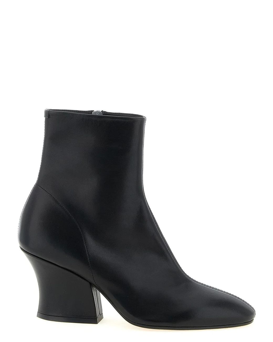 Jil Sander Black Calfskin Ankle Boots