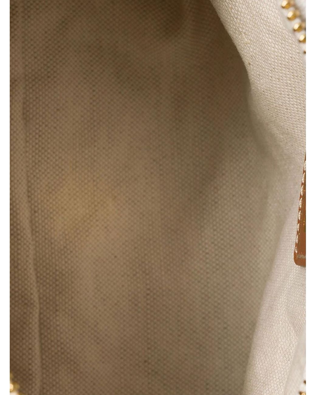 Miu Miu White Embroidered Canvas Shoulder Bag