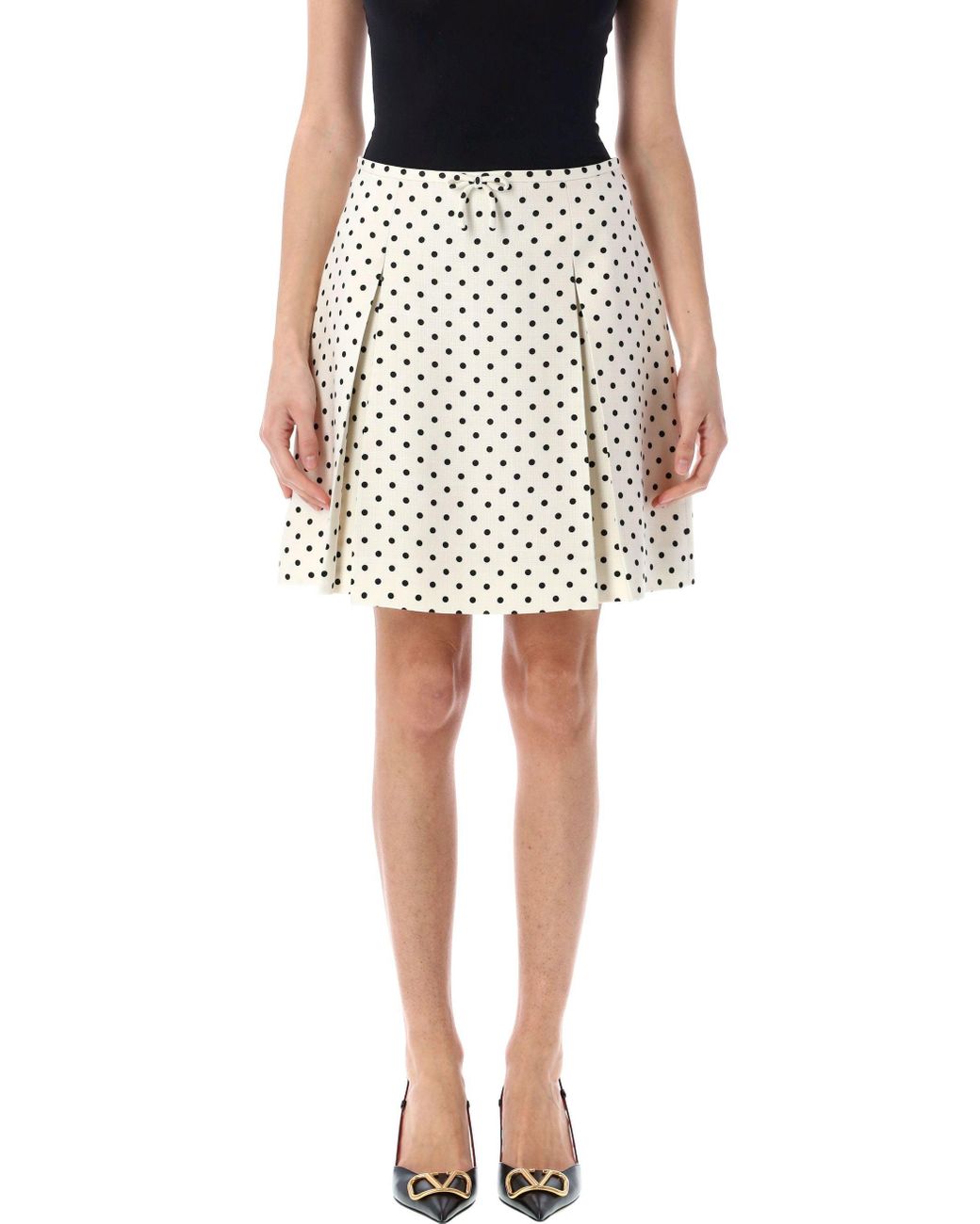 ミニスカート VALENTINO SKIRT Valentino: Women's Jacquard-Trim Denim Skirt (Denim) | DSMNY