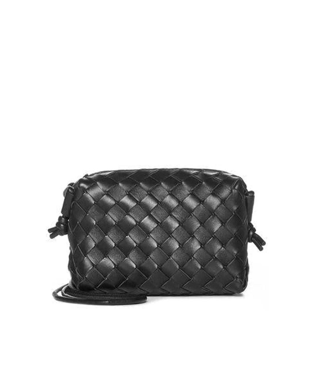 Bottega Veneta Black Mini Loop Crossbody Handbag