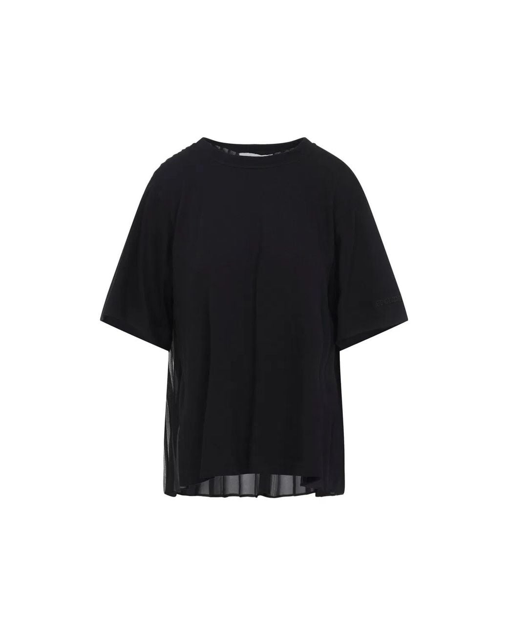 Max Mara Black Spiga Cotton T-Shirt