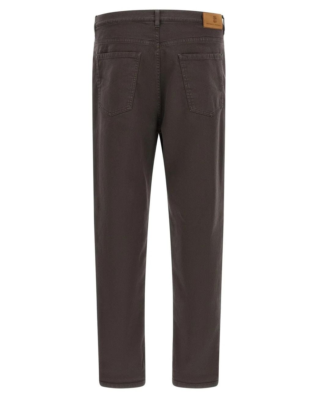 Brunello Cucinelli Gray Garment-Dyed Denim Jeans for men