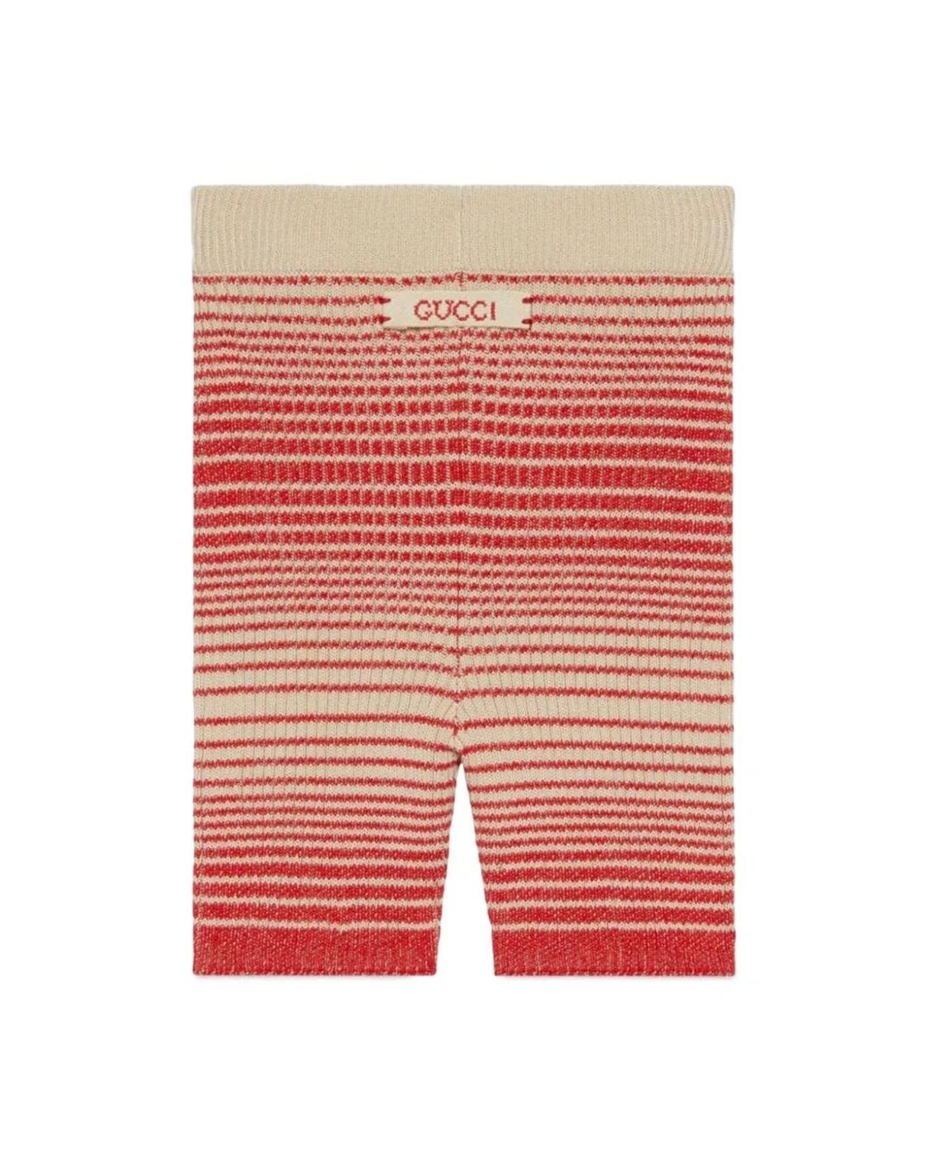 Gucci Red B Bermuda Co Rib St W/Stripes