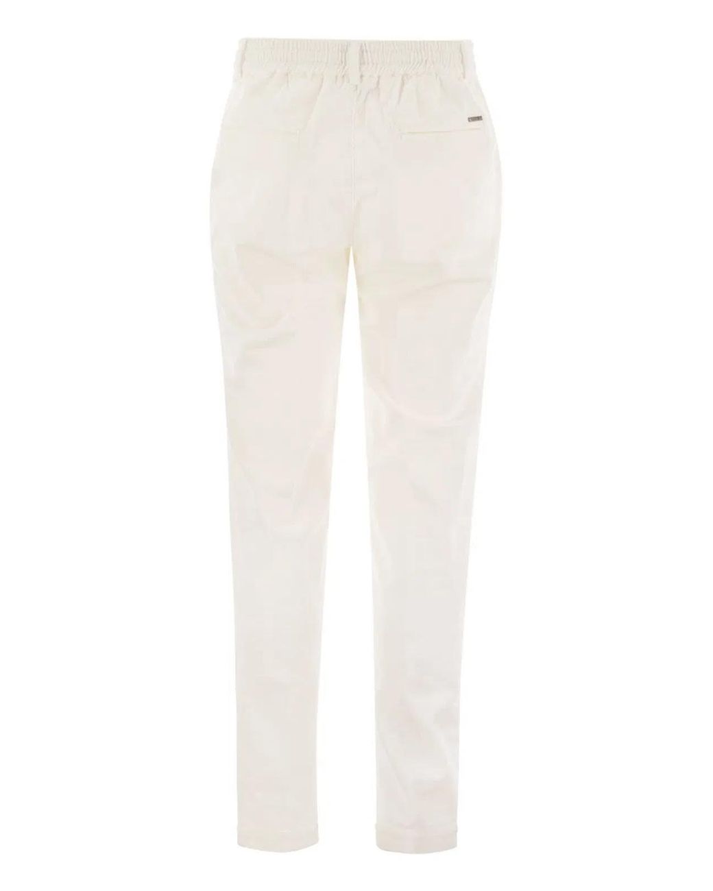 Peserico White Corduroy Trousers for men