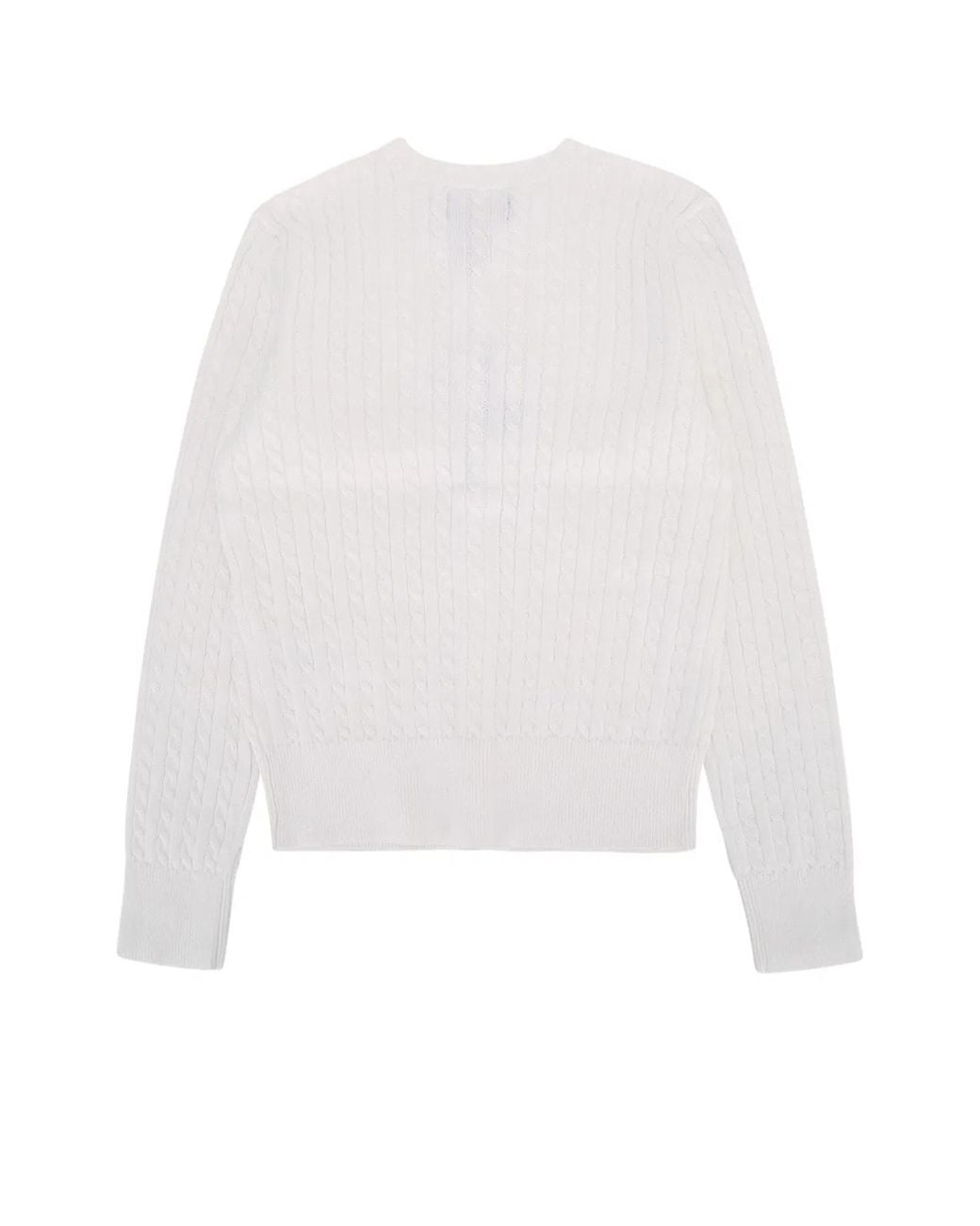 Polo Ralph Lauren White Jr Mini Cable-Tops-Sweater