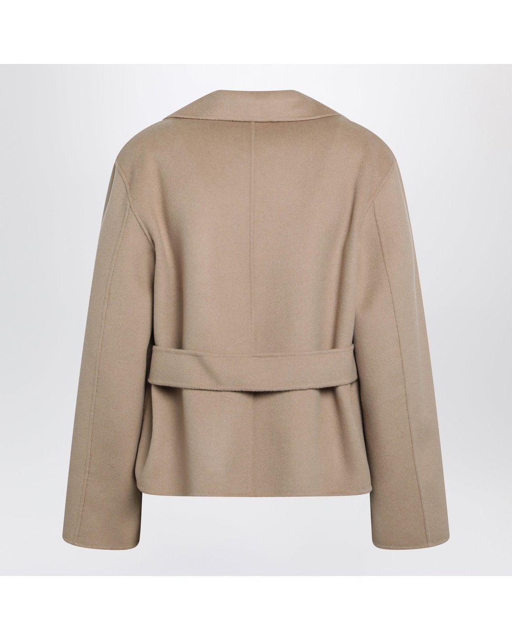 Weekend by Maxmara Natural Camel Wool Crop Jacket