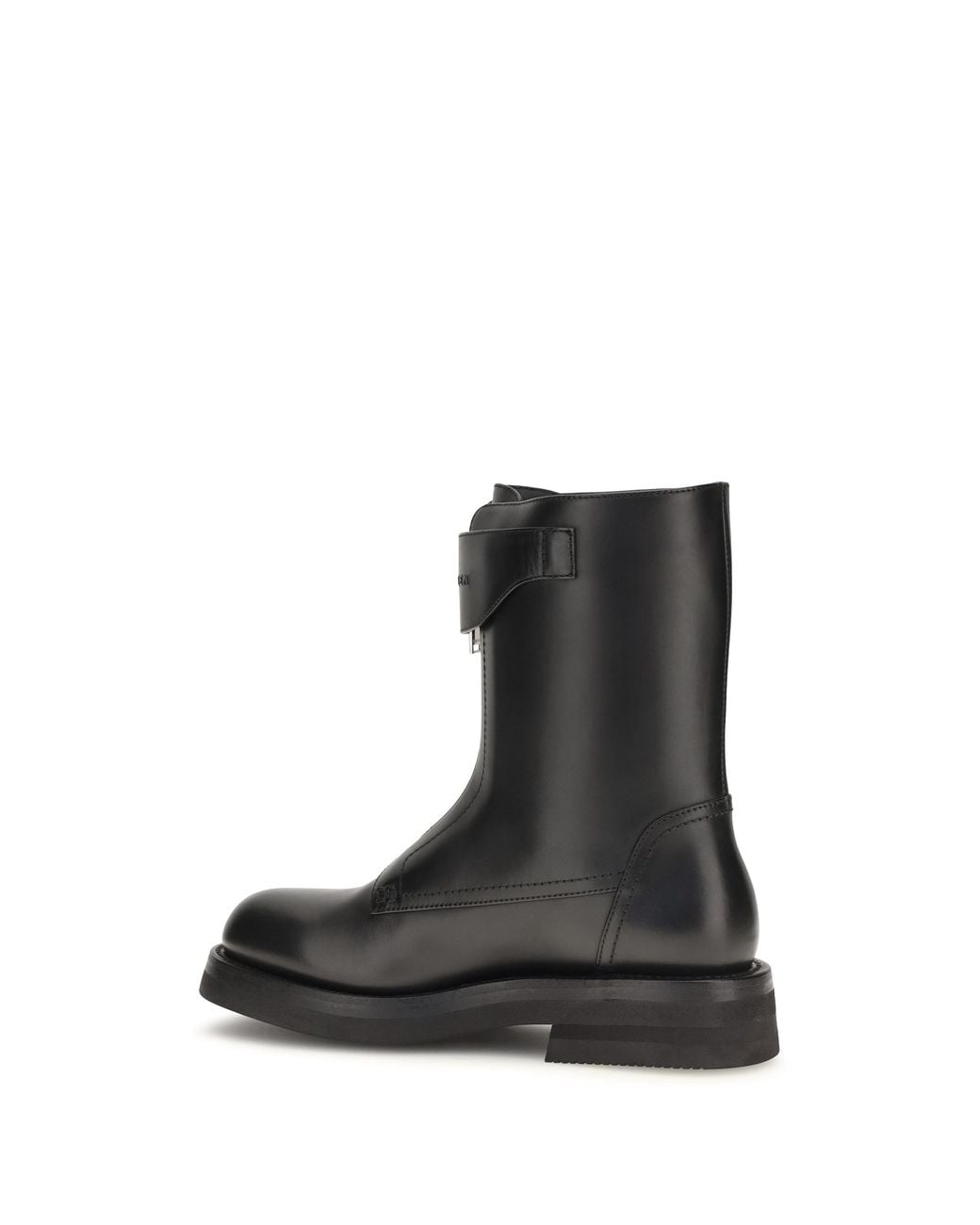 McQueen Black Leather Boots