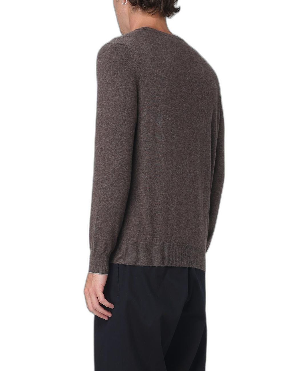 Brunello Cucinelli Gray Maglia Girocollo for men