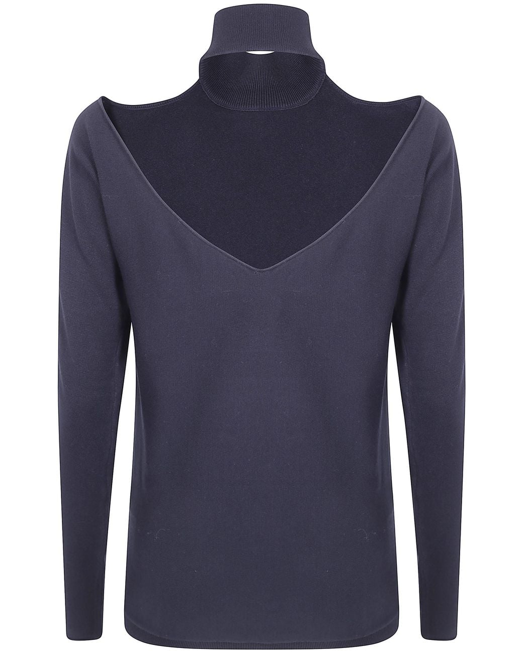 Semicouture Blue "Blanche" Turtle Neck Sweater