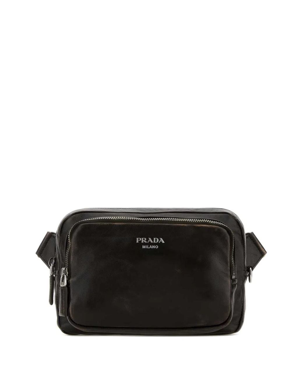 Prada Black Dark Nappa Leather Crossbody Bag for men