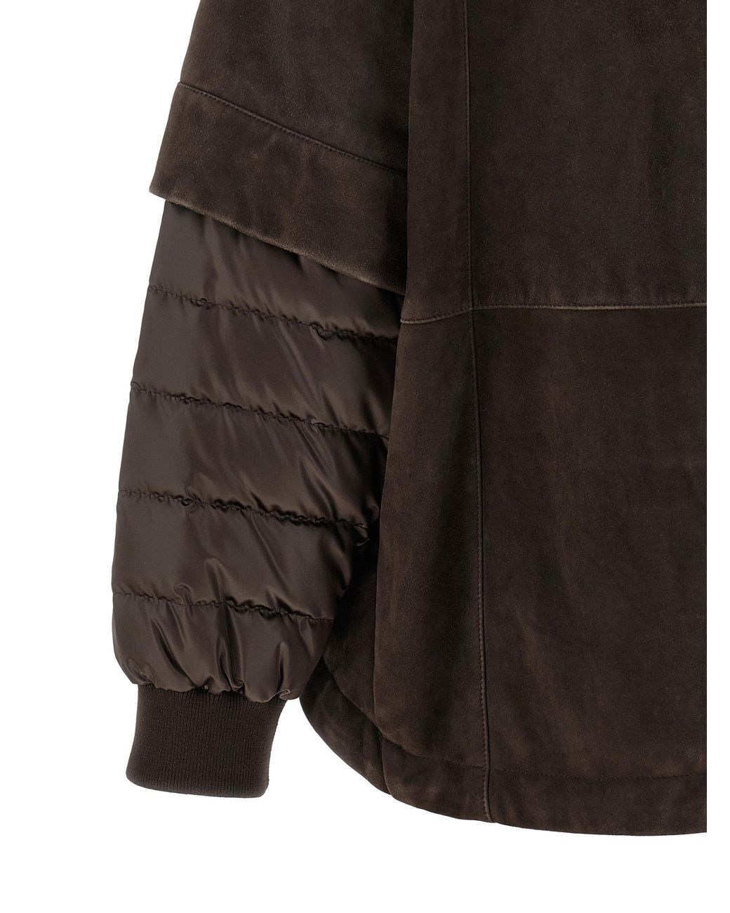 Moorer Black Wool Leather Jacket