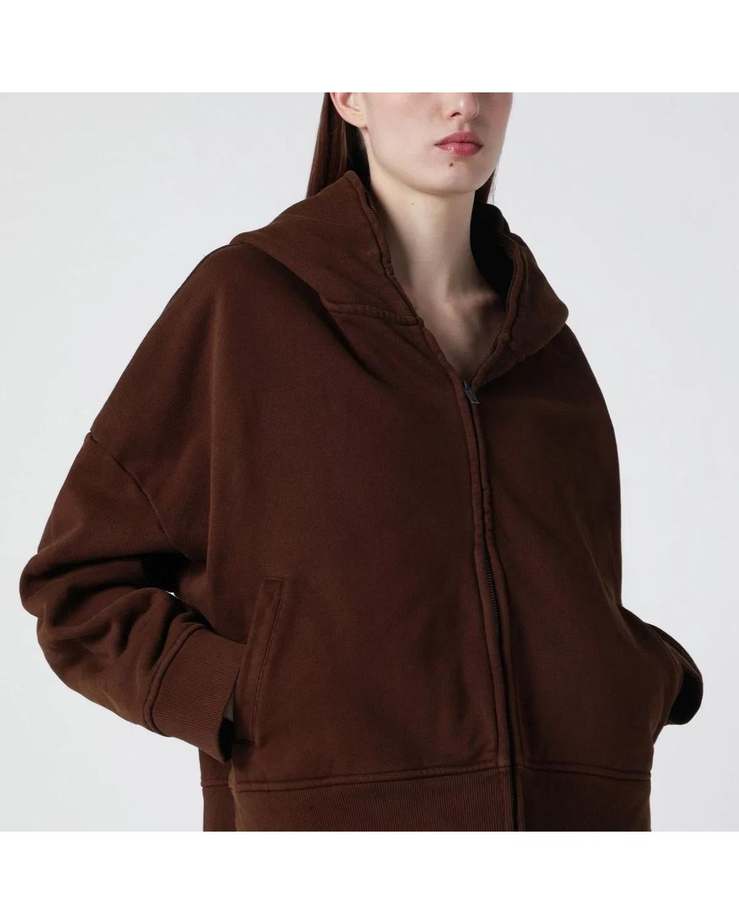 Entire studios Brown Cotton Zipup Sweatshirt