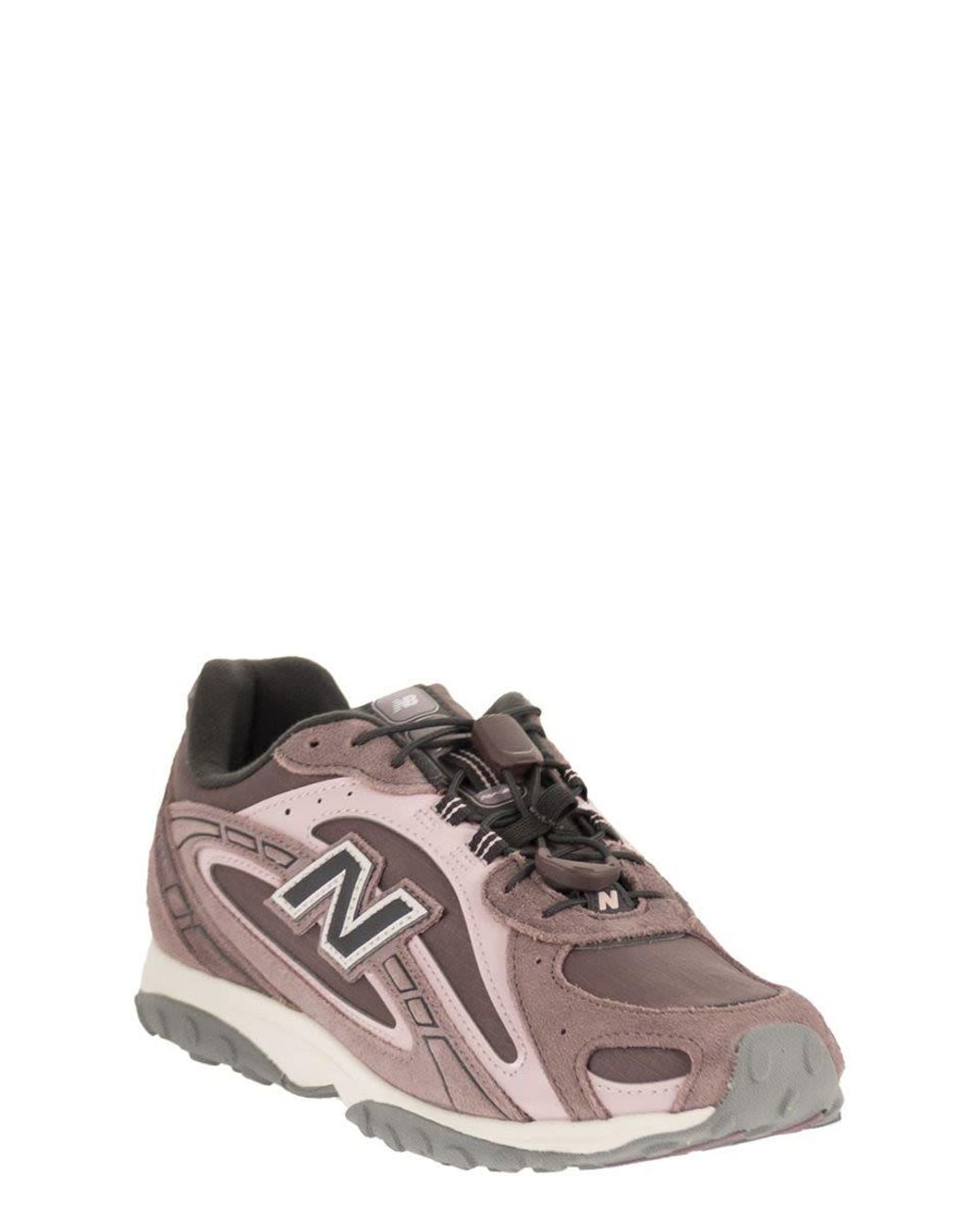 New Balance Pink Mesh And Suede Lifestyle Sneakers With Leather Details