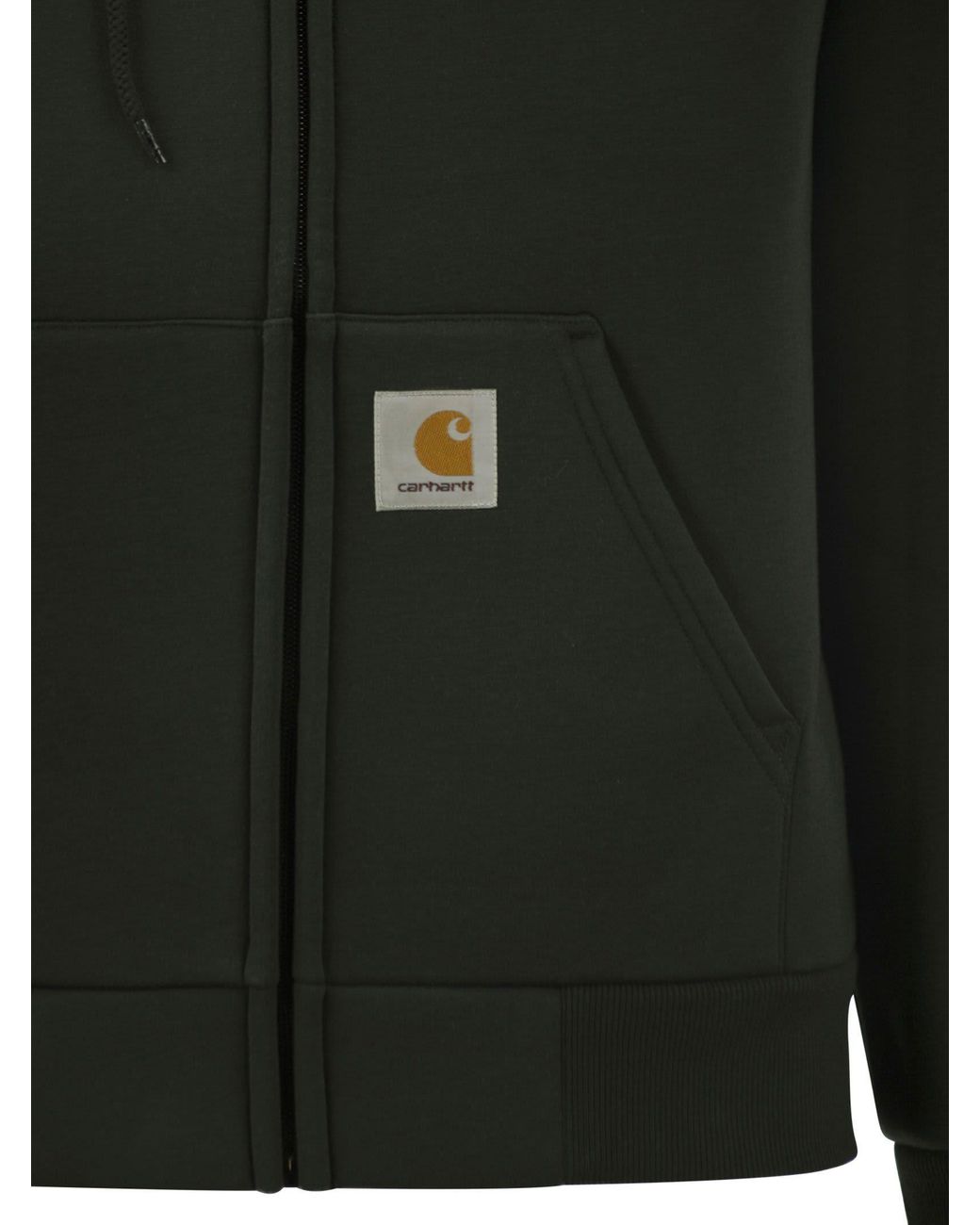 Carhartt Green Zip-Up Hooded Sweatshirt