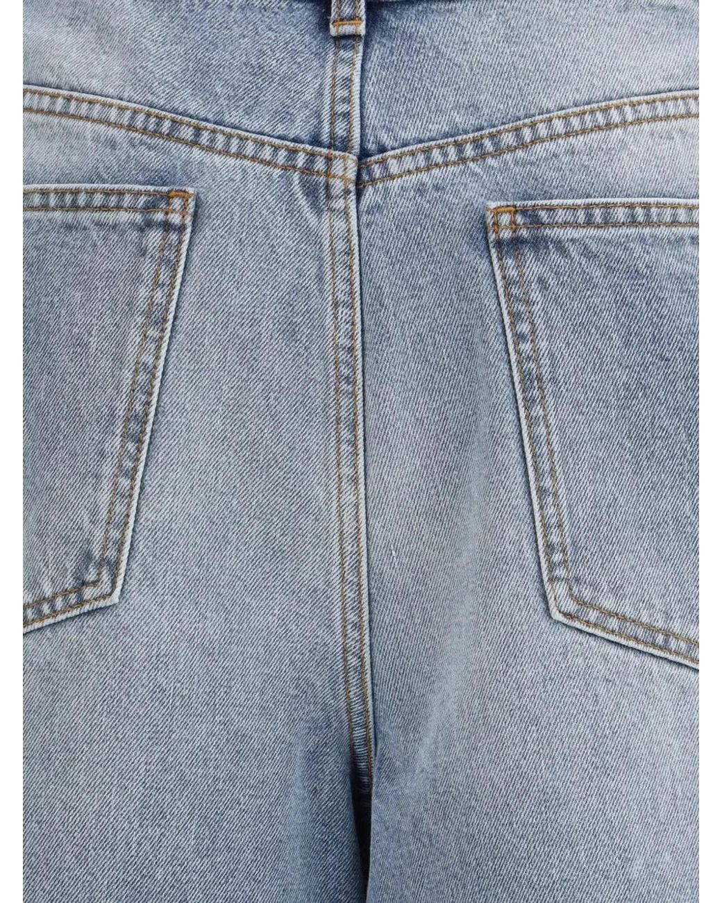 Rohe Blue Sculptural Denim Trousers