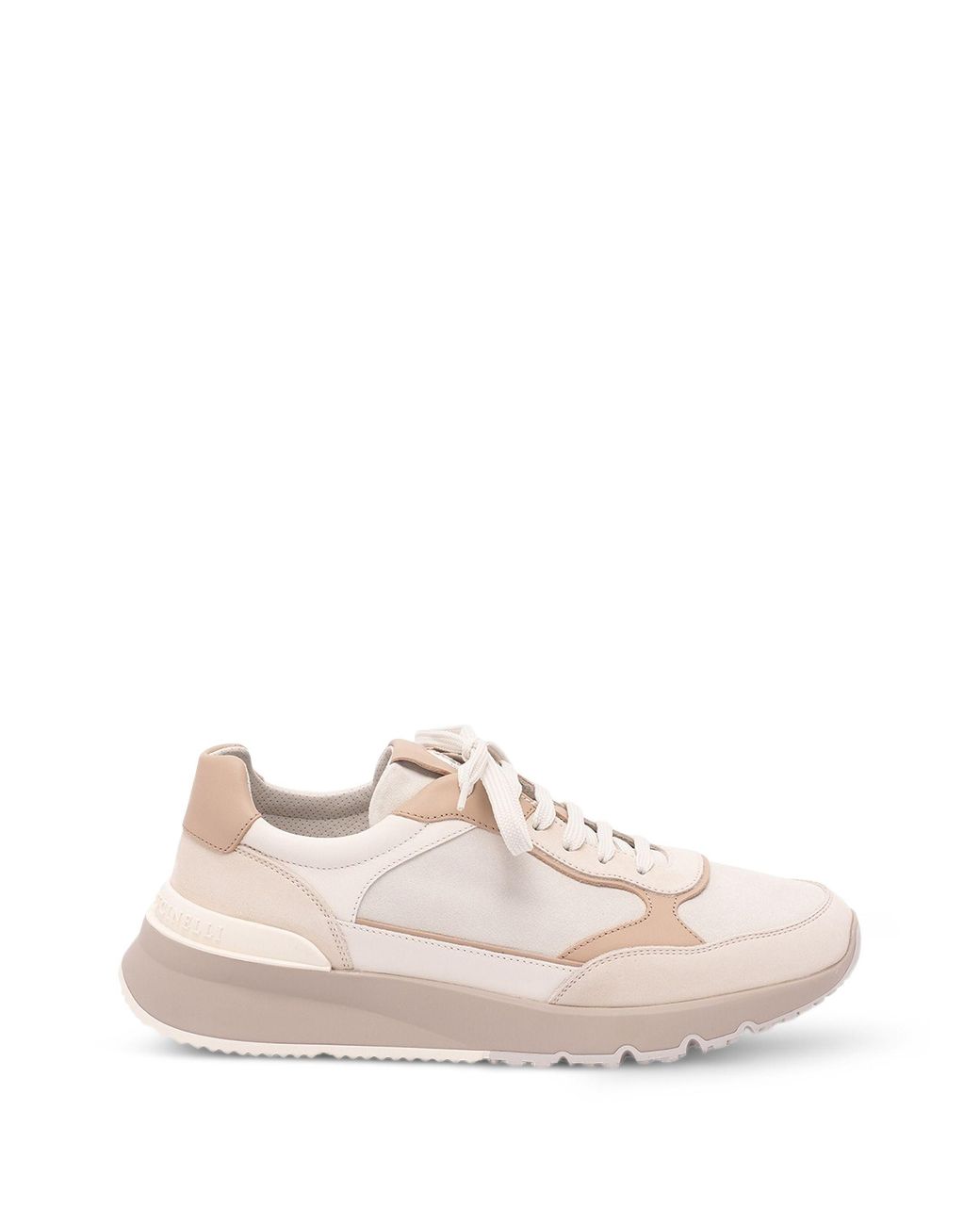 Brunello Cucinelli Pink Nubuck And Suede Sneakers for men