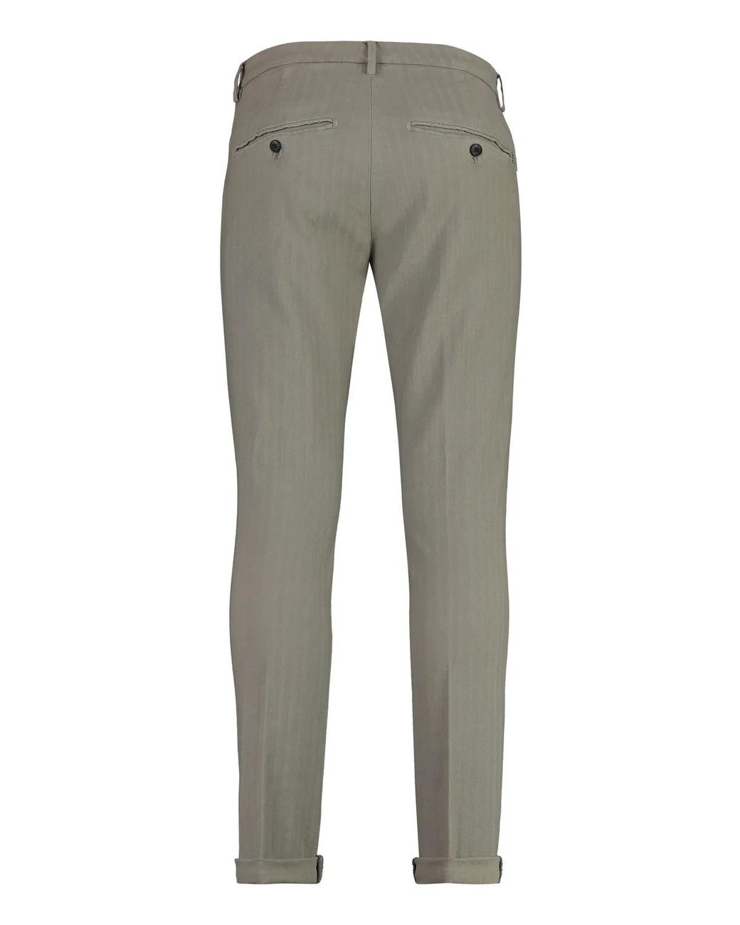 Dondup Gray Gaubert Cotton Chino Trousers for men