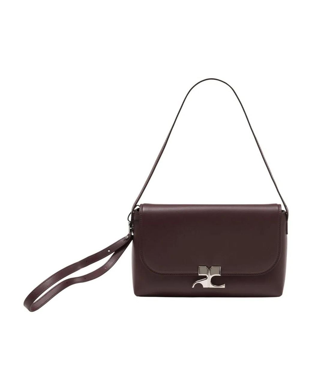 Courreges Purple Icotype Shoulder Bag Burgundy