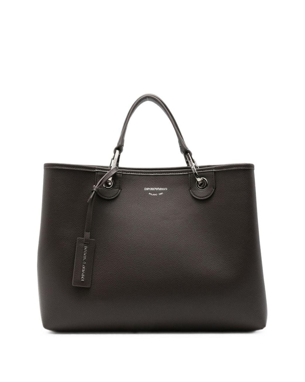 Emporio Armani Black Myea Medium Tote Bag